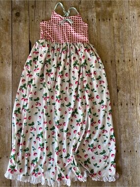 SweetHoney Strawberry and Gingham Nightgown